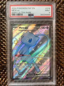 Pokemon TCG Mew EX 216/091 Paldean Fates Shiny Ultra Rare PSA 9 Mint - Image 3