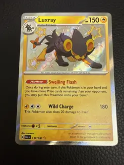 Luxray 137/091 - Paldean Fates Baby Shiny Holo Rare Pokemon TCG NM - Image 1