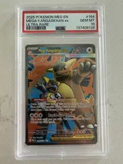 2025 Pokemon Mega Evolution Kangaskhan ex Ultra Rare #164/132 PSA 10 - Image 1