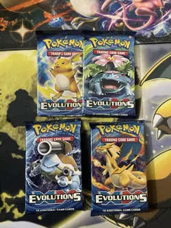 Pokemon XY Evolutions Booster Pack Art Set Of 4 - NEW SEALED - Image 1