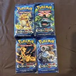 Pokemon XY Evolutions Booster Pack Art Set Of 4 - NEW SEALED - Image 1