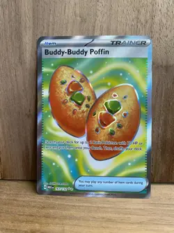 Pokemon TCG Card Buddy-Buddy Poffin 167/132 Me01: Mega Evolution Full Art - NM - Image 1