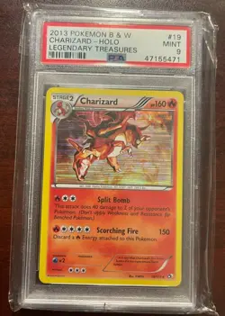 2013 Pokemon B & W Legendary Treasures Holo Charizard 19 PSA 9 Mint - Image 1