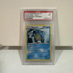 2012 Pokemon Black & White Boundaries Crossed Blastoise Holo 31/149 PSA 9 Mint - Image 1