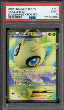 Pokemon Celebi EX Boundaries Crossed Full Art #141 PSA 9 Mint - Image 1