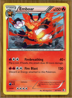 Emboar - 26/149 ~ Rare Holo ~ BW - Boundaries Crossed ~ NM/Mint!!! - Image 1