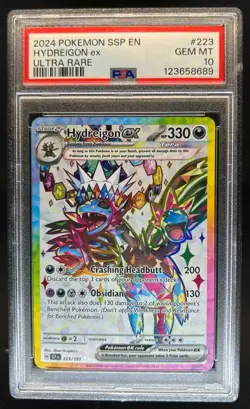 2024 Pokemon SV Surging Sparks SSP EN Hydreigon Ex #223/191 PSA 10 - Image 1