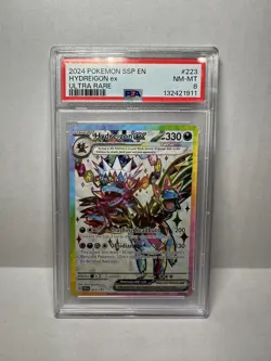 Hydreigon EX 223/191 SV08 Surging Sparks Holo Pokemon TCG Ultra Rare PSA 8 - Image 1