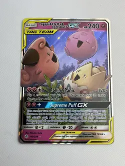 Pokemon TCG Togepi & Cleffa & Igglybuff GX 143/236 Cosmic Eclipse Ultra Rare NM - Image 1