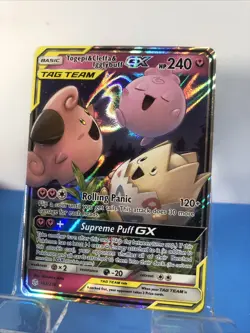 2019 Pokemon Cosmic EclipseTogepi Cleffa Igglybuff GX 143/236 Ultra Rare EX-NM - Image 1