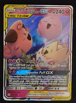 2019 Pokemon Cosmic EclipseTogepi Cleffa Igglybuff GX 143/236 Ultra Rare EX-NM - Image 1