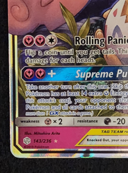 2019 Pokemon Cosmic EclipseTogepi Cleffa Igglybuff GX 143/236 Ultra Rare EX-NM - Image 5
