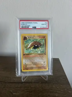 Kabuto Fossil PSA 10 1999 Vintage 1st Edition 50/62 Pokemon TCG - Image 1