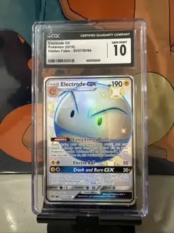 Pokemon 2019 Hidden Fates Electrode GX SV57/SV94 Shiny Vault CGC 10 Gem Mint - Image 1