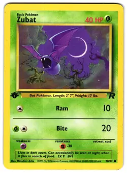 ZUBAT 70/82 - MP - 1ST EDITION TEAM ROCKET ENGLISH POKEMON CARD - Image 1