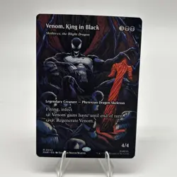 Venom King In Black 0022 Borderless Spider Man MTG Magic The Gathering Card NM - Image 1