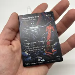 Venom King In Black 0022 Borderless Spider Man MTG Magic The Gathering Card NM - Image 3
