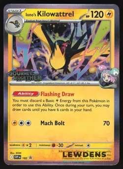 Iono's Kilowattrel - SVP 182 - Journey Together Prerelease Promo Pokemon Card 2 - Image 1