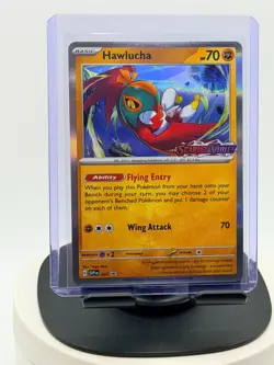Hawlucha 007 SVP Scarlet&Violet Prerelease Black Star Promo Pokemon Card NM - Image 1