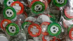 5x Each Coin Acrylic Pokemon Trading Card Burn and Poison Marker Unused - Image 1