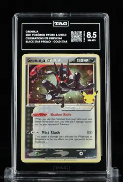 2021 Greninja Star SWSH144 Holo Promo Card Sword & Shield TAG 8.5 - Image 1