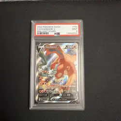 2022 POKEMON SWORD & SHIELD BRILLIANT STARS #154 FULL ART/CHARIZARD V PSA 9 - Image 1