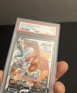 2022 POKEMON SWORD & SHIELD BRILLIANT STARS #154 FULL ART/CHARIZARD V PSA 9 - Image 3