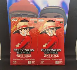 One Piece Card Game Carrying On His Will OP-13 Sleeved Booster Pack Set Lot of 2 - Image 1