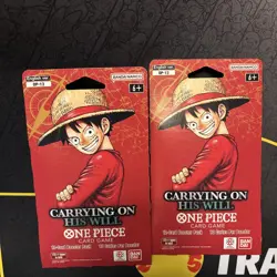 One Piece Card Game Carrying On His Will OP-13 Sleeved Booster Pack Set Lot of 2 - Image 1