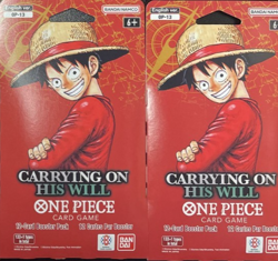 One Piece Card Game OP-13 Carrying on His Will Sleeved Booster Packs – Lot of 2 - Image 1