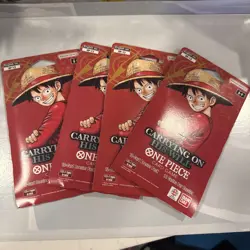LOT OF 2 - One Piece Carrying On His Will OP-13 Sleeved Booster Packs NEW SEALED - Image 1