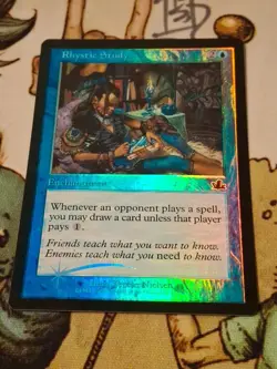 MTG Rhystic Study Prophecy **FOIL** NM No Clouding Extremely Clean - Image 1