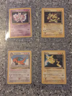 WB Presents POKEMON The First Movie BLACK STAR PROMO SET of 4 cards 1999 NM/M - Image 1