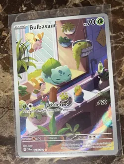 Pokemon Bulbasaur Illustration Rare Stellar Crown 143/142 NM - Image 1