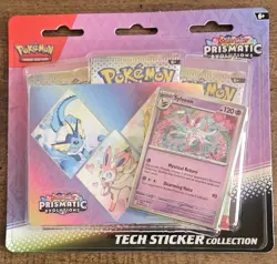 Pokemon Prismatic Evolutions Tech Sticker Collection Lot of 3 Blisters - Image 4