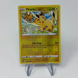 Pikachu 49/195 Reverse Holo Common Silver Tempest Pokemon TCG NM M - Image 1