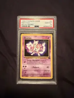 1999 POKEMON GAME MOVIE PROMO #3 MEWTWO PSA 10 - Image 1