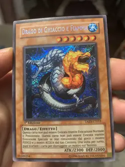 Yugioh Frost und Flame Dragon taev-en033 secret rare italian misprint hot - Image 1