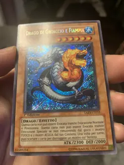 Yugioh Frost und Flame Dragon taev-en033 secret rare italian misprint hot - Image 2