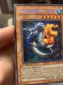 Yugioh Frost und Flame Dragon taev-en033 secret rare italian misprint hot - Image 5