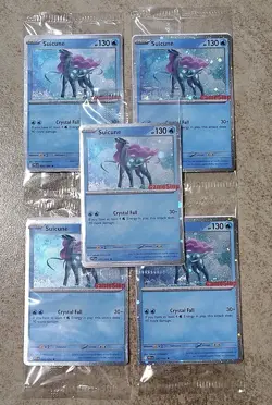 Suicune Sealed Gamestop Promo Lot Of 5 Phantasmal Flames Pokemon Cards Tcg - Image 1