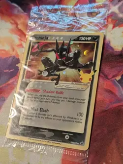Greninja Gold Star SEALED ~Swirl~ Celebrations 144 Black Promo SWSH144 Pokemon - Image 3