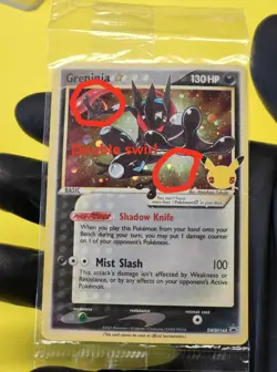 Double SWIRL Holo Bleed Pokemon Celebrations Greninja Gold Star SWSH144 Sealed - Image 1