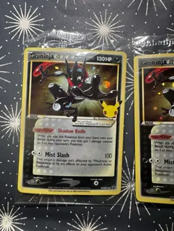 Pokemon TCG Greninja Gold Star SWSH144 Celebrations NM Sealed X2 - Image 2