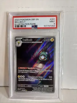 2023 Pokemon OBF en Bellibolt Illustration Rare Card #201 PSA 9 - Image 1