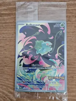 Bulbasaur 133/132 Stamped Promo Card Mega Evolution Pokemon (Factory Sealed) - Image 1