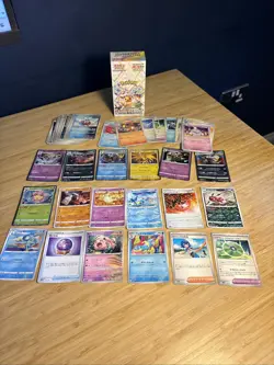Job Lot 100x Japanese Pokemon Card + empty box - Image 1