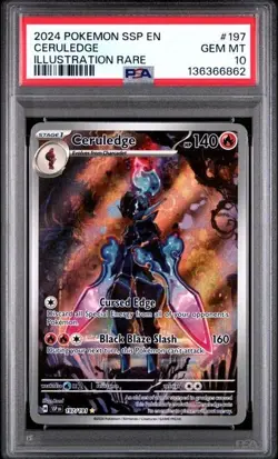 Ceruledge Rare Holo Illustration Card PSA 10 Surging Sparks 197/191SV08:2024 - Image 1