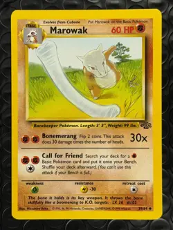 Marowak 39/64 Base Set Series Jungle UNCOMMON POKEMON CARD 1999 - NM - Image 1