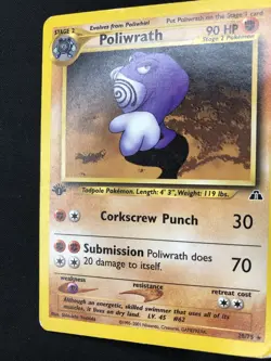 Pokemon 1ST Poliwrath 28/75 Neo Discovery First Edition Wizards EN Vintage Cards - Image 5